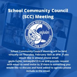 School Community Council Meeting